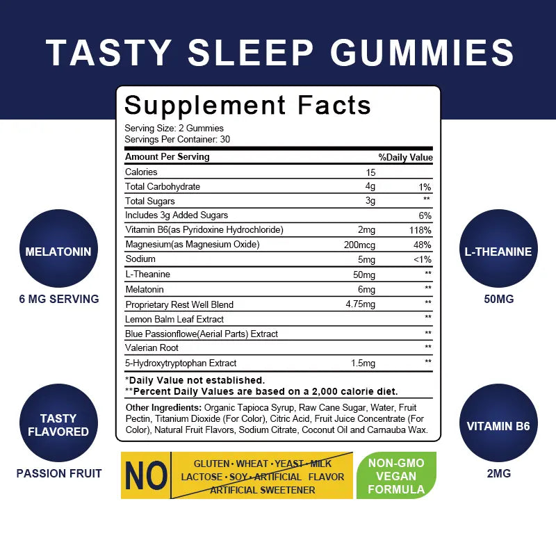 PURALISLAB™ Gummies Mélatonine pour Sommeil et Relaxation