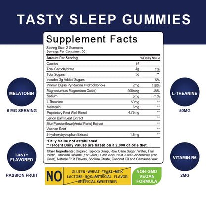 PURALISLAB™ Gummies Mélatonine pour Sommeil et Relaxation